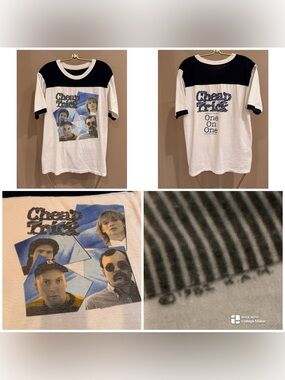 Vintage 1982  Cheap Trick "One on One" tour  raglan tee